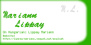 mariann lippay business card